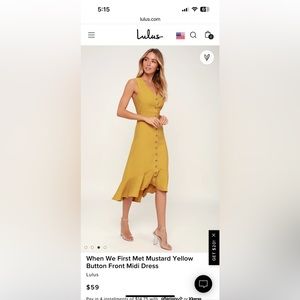 Lulus Mustard dress from 2019 collection